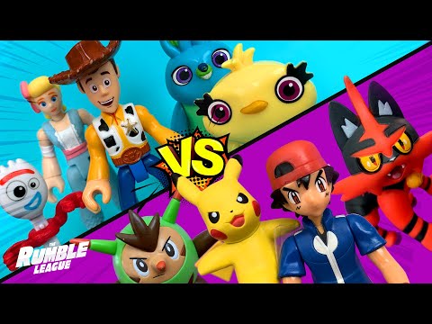 Team Pokemon vs Toy Story 4 Life! // RUMBLE LEAGUE by KIDCITY