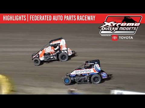 Xtreme Outlaw Midget Series by Toyota | Federated Auto Parts Raceway | August 3, 2024 | HIGHLIGHTS - dirt track racing video image