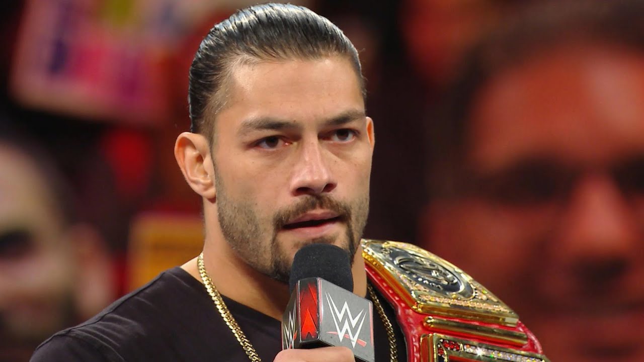 Reigns delivers an emotional address to the WWE Universe: A&E WWE Rivals Lesnar vs. Reigns