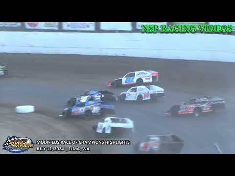 July 12, 2024 Modified Nationals Race of Champions Highlights Grays Harbor Raceway - dirt track racing video image