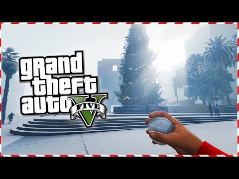 GTA 5 Online - SNOWBALL FIGHT! Next Gen GTA 5 PS4 Snow Gameplay! (GTA 5 Christmas DLC 2014) - UC2wKfjlioOCLP4xQMOWNcgg