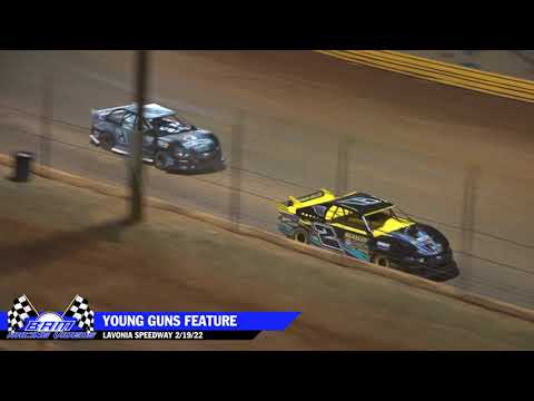 Young Guns Feature - Lavonia Speedway 2/19/22 - dirt track racing video image