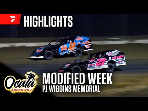 PJ Wiggins Memorial | Modified Week Finale at Ocala Speedway 1/25/25 | Highlights - dirt track racing video image