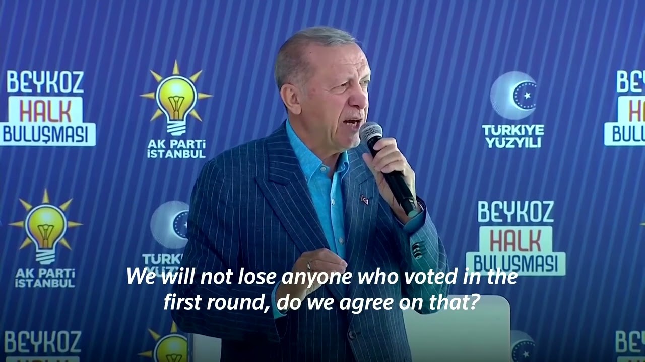 Erdogan urges Turks to vote in runoff election