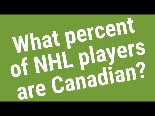 What Percent of NHL Players Are American?