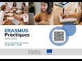 Image of the cover of the video;Sessió informativa sobre les beques Erasmus Pràctiques 2023-2024