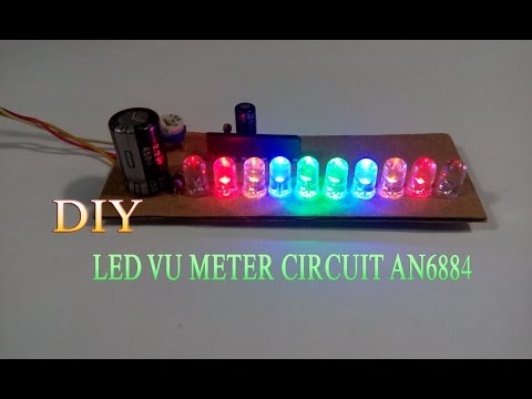 How To Make Led Vu Meter Circuit AN6884 Simple - UCFwdmgEXDNlEX8AzDYWXQEg