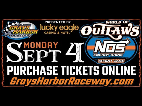9/4/23 Grays Harbor Raceway World of Outlaws (Heats, Dash, LCS, A-Main, Interviews, &amp; Qualifying) - dirt track racing video image