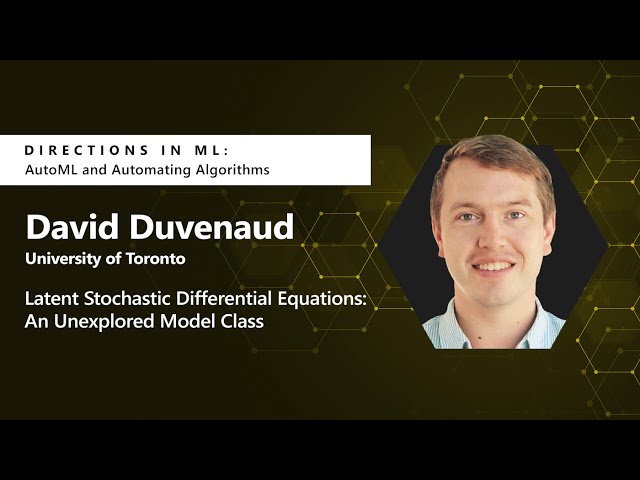 Stochastic Differential Equations for Machine Learning