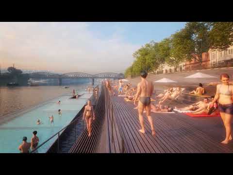 Floating pool for Prague’s riverfront
