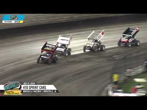 Knoxville Raceway 410 Highlights // July 6, 2024 - dirt track racing video image