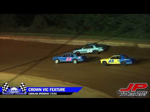 Crown Vic Feature - Carolina Speedway 7/5/24 - dirt track racing video image