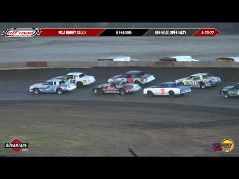 Hobby Stock B-Main, Sportmod &amp; Winged Micro Sprint Features | Off Road Speedway | 4-23-2022 - dirt track racing video image
