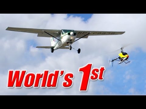 [Video]:  WORLD'S 1st: Heli piloted from ONBOARD airplane!