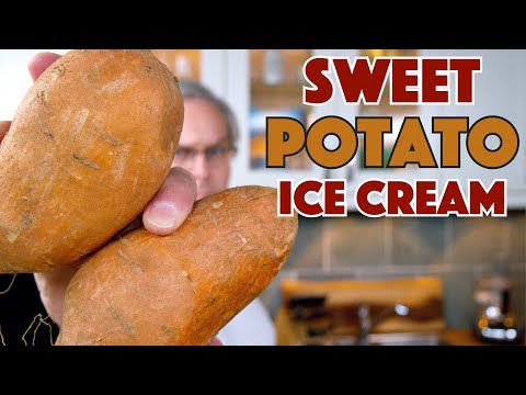 Sorghum Roasted sweet Potato Ice Cream || Glen & Friends Cooking