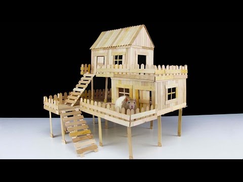 How to Make Popsicle Stick House for Rat - UCZdGJgHbmqQcVZaJCkqDRwg