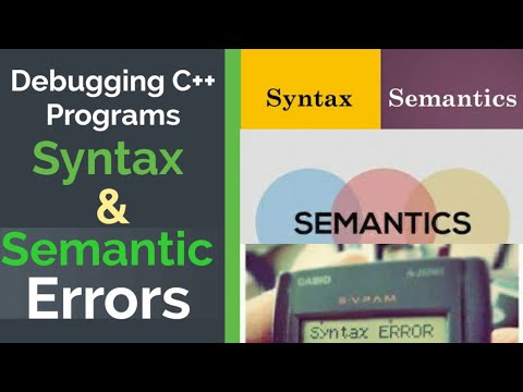 #syntaxerror #semanticerror Debugging C++ Programs | Syntax Errors | Semantic Errors