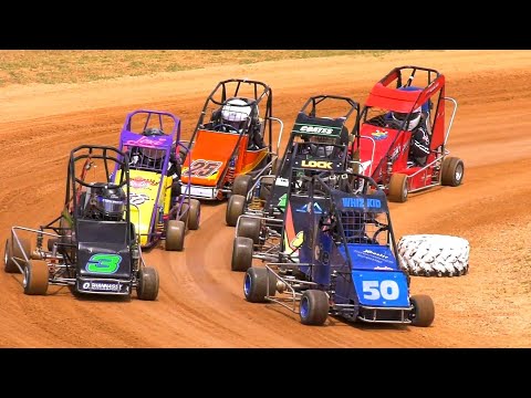 Junior Quarter Midgets race 7 Laang Speedway 2-1-2022 - dirt track racing video image