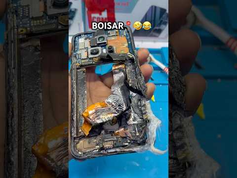 मोबाइल बैटरी ब्लास्ट हो गई ||😱💣#mobilereparing #appleiphone #battery #blast #fire #realme14pro