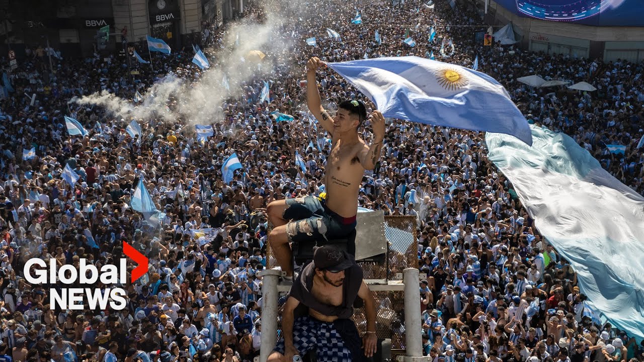 "It’s a party": Argentina fans flood Buenos Aires streets to celebrate World Cup win