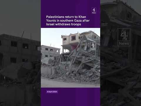 Palestinians return to Khan Younis in southern Gaza after Israel withdraws troops