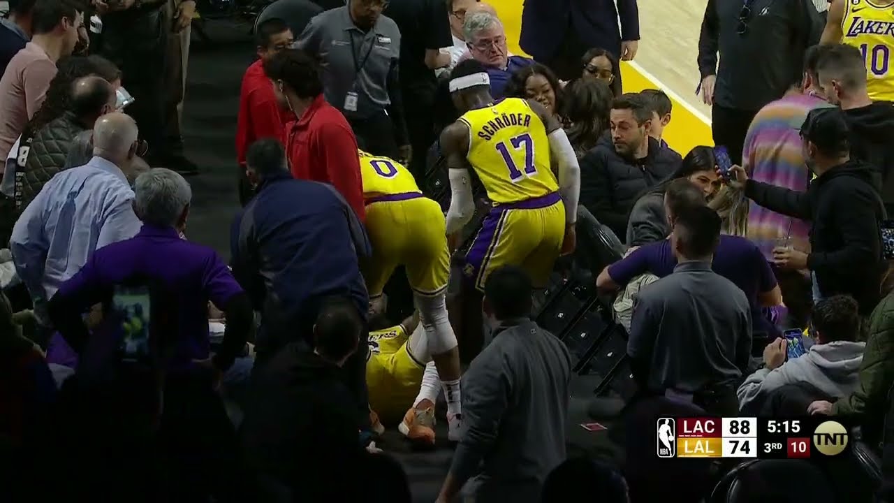 LeBron James tumbles into the stands but Dwayne Wade wasn’t worried
