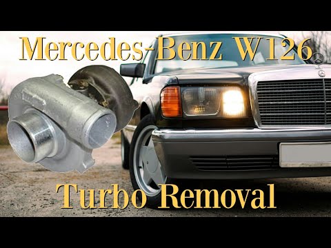 Mercedes-Benz W126 - How to remove the turbo on a OM617 diesel engine 300 SD SDL