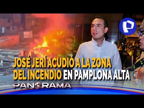 Emergencia en SJM: presidente José Jerí visita zona de incendio en Pamplona Alta