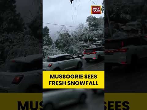 Fresh Snowfall Blankets Mussoorie Hills | #Mussoorie #Snowfall #Uttarakhand #WinterInIndia #Weather