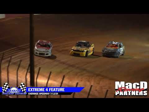 Extreme 4 Feature - Cherokee Speedway 7/12/24 - dirt track racing video image