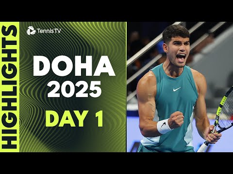 Alcaraz Battles Cilic; Dimitrov & Draper In Action | Doha 2025 Highlights Day 1