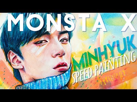 MONSTA X'S MINHYUK Speed Paint | "SUNDOWN" by EXOLIGHTLY