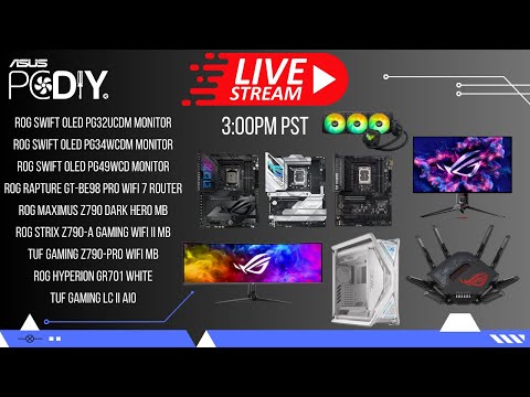 PCDIY show #100 -New ROG SWIFT OLED monitors! New Z790 Motherboards and other new products!