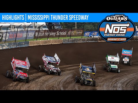 World of Outlaws NOS Energy Sprint Cars | Mississippi Thunder Speedway | Aug. 19, 2025 | HIGHLIGHTS - dirt track racing video image