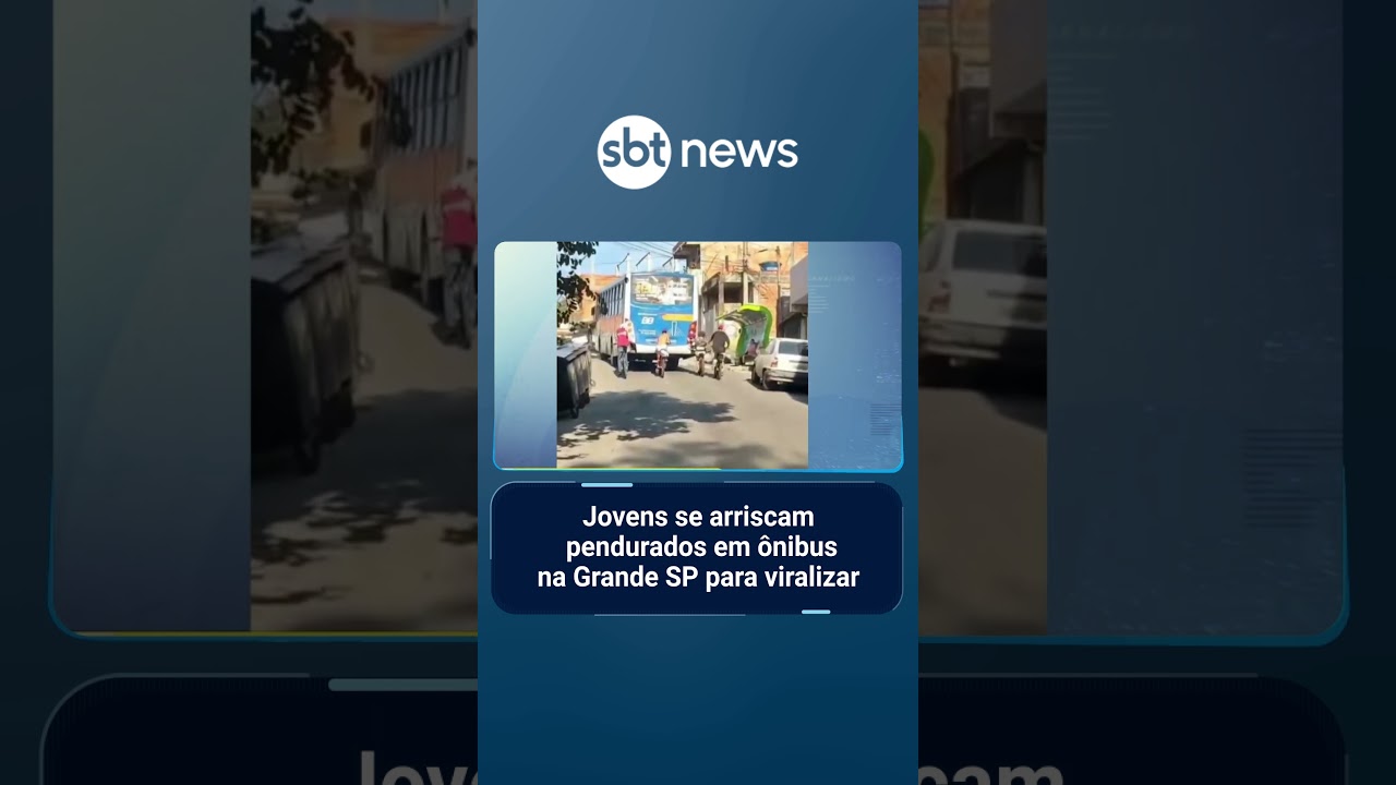 Jovens se arriscam pendurados em ônibus na Grande SP para viralizar | PrimeiroImpacto