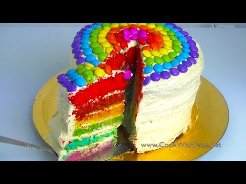 RAINBOW CAKE *COOK WITH FAIZA* - UCR9WXUxcp0bR9OWi5ersIHw