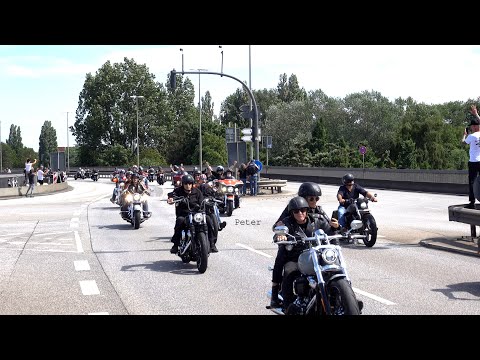 Hamburg Harley Days Parade 2025 mit Peter Maffay / Köhlbrandbrücke