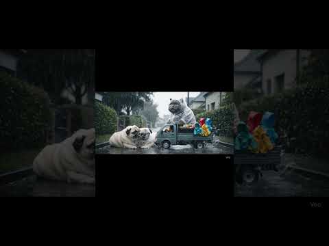 mèo anh cứu giúp 2 chú dog đáng thương giữa cơn mưa ☔🌧️🐕 #cute #ai #shortvideo #art #viralvideo