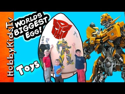 hobbykidstv giant surprise eggs