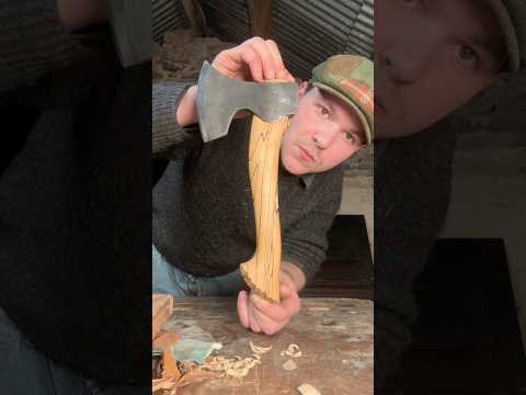 Making A Spalted Beech Axe Handle #woodworking #spalted #beech #handtools #carving