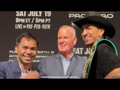 PACQUIAO MAKES BARRIOS BUST OUT LAUGHING AT FACE-OFF FOR FINAL PRESS CONFERENCE