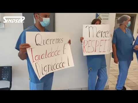 GRITO DOS HOSPITAIS: Profissionais do Hospital Saboya fazem protesto pela vacina