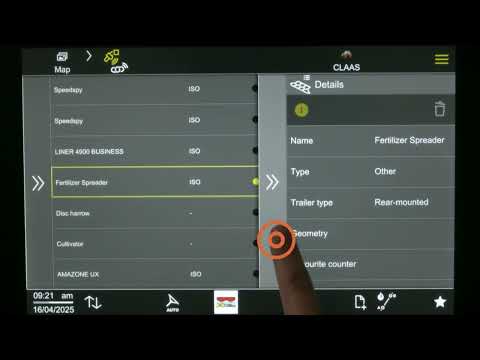 CEMIS 1200 FP1 | ISOBUS Implement Menu #12