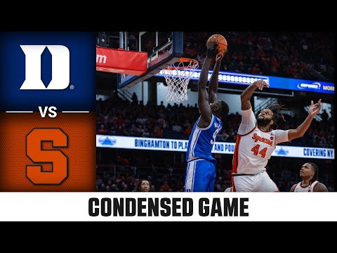 Duke Vs Syracuse Condensed Game 2024 25 ACC Men S Basketball BVM