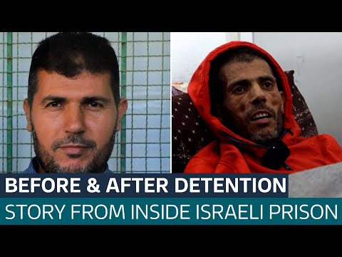 Palestinian man, unrecognisable after Israeli detention, tells his story | ITV News
