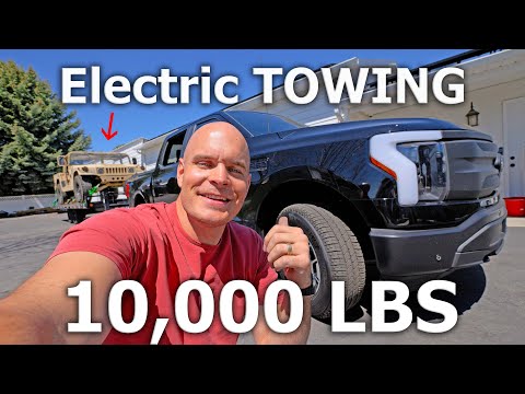I Tried Towing 10,000 pounds with a Ford F-150 Lightning - MAXED OUT!