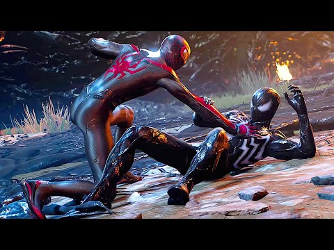 Symbiote Spider-Man Vs Miles Morales Fight Scene - Marvel's Spider-Man 2 PS5