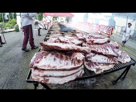 HUGE Spare Rib Grill Cooking Tons of Meat Seen in a Town Fair in Italy. Italian Street Food - UCdNO3SSyxVGqW-xKmIVv9pQ
