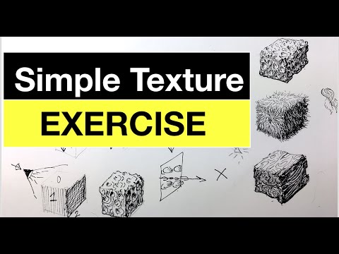Simple Pen & Ink Texture Exercise  | Improve your pen and ink shading with Texture Blocks