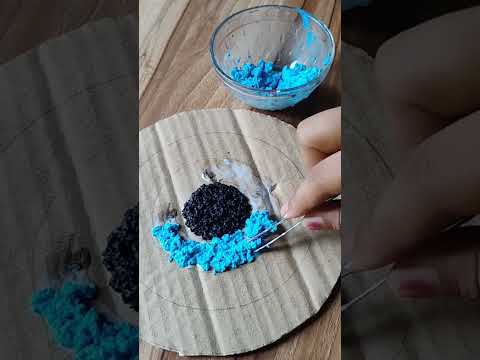 টিস্যু পেপার টেক্সচারআর্ট #youtubeshorts #evileye #textureart #papercraft #diypapercraft #evileyeart